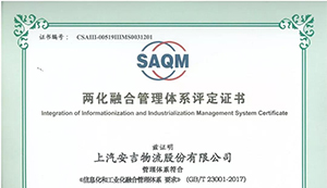 行业领先！上汽申博sunbet通过“两化融合”管理体系评定！